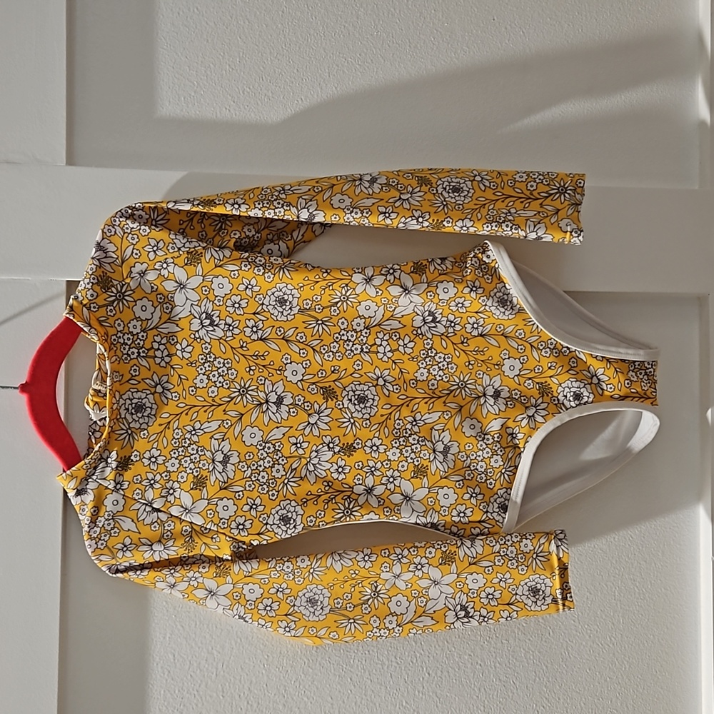 Girls 4/5 Yellow floral bathing suit